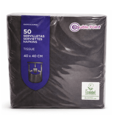 Servilletas NEGRAS Double Pint 39*39 CM (Caja trae 24und)