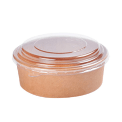 Bowl Kraft y Tapa 500 cc  ( 300 UNI. X CAJA )