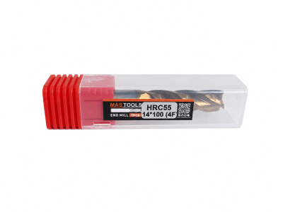 Fresa cil. frontal 14 mm. - 4 filos Tungsteno 55 HRC MASTOOLS