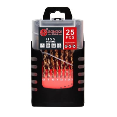 Juego de brocas con cobalto 1 a 13 mm. 25 piezas SONGQI