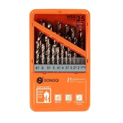 Juego de brocas HSS 1 a 13 mm. 25 piezas SONGQI