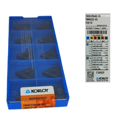 Caja inserto de torno TNMG220408-HS PC8110 KORLOY