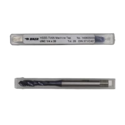 Macho maquina helicoidal UNC 1/4 x 20 HSSE-TIN (41 HRC) BAER1
