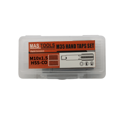 Macho manual M 10 x 1.5 HSS-Co. (3 piezas) MASTOOLS