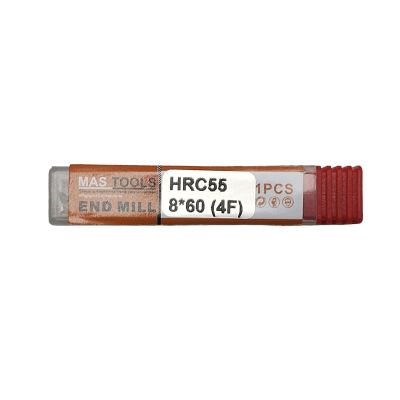 Fresa cil. frontal 8 mm. - 4 filos Tungsteno 55 HRC MASTOOLS3