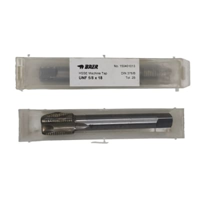 Macho maquina recto UNF 5/8 x 18 HSSE DIN376 BAER1