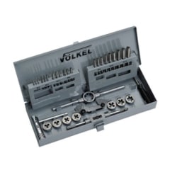 Caja con juegos de machos y terrajas desde M3 a M12 HSS (31 piezas) VOLKEL