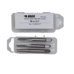 Macho manual M 4 x 0.7 (3 piezas) HSS BAER