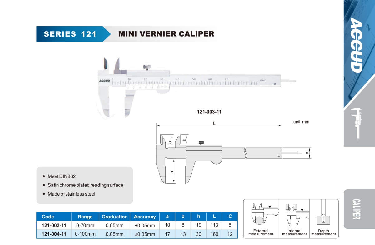 Pie de metro analogo 70 mm. (121-003-11) ACCUD1