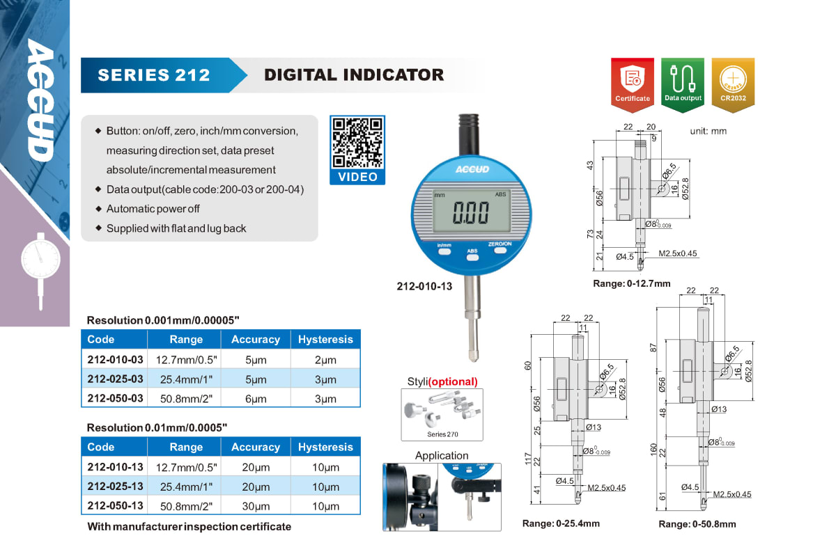 Reloj Comparador Digital 0-50,8 mm (2