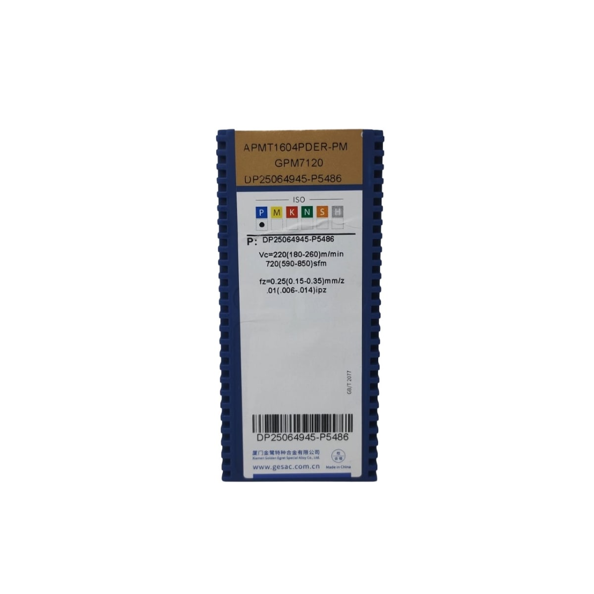 Caja inserto de fresado APMT1604PDER-PM-GPM712 GESAC3