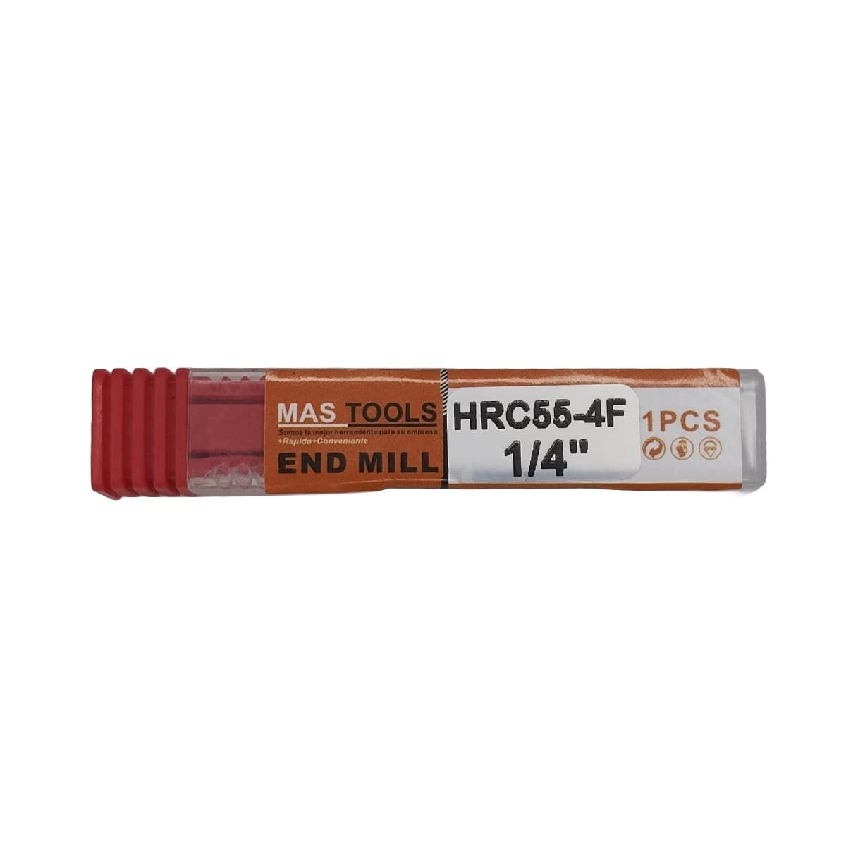 Fresa cil. frontal 1/4 - 4 filos carburo de Tungsteno (55 HRC) MASTOOLS 0