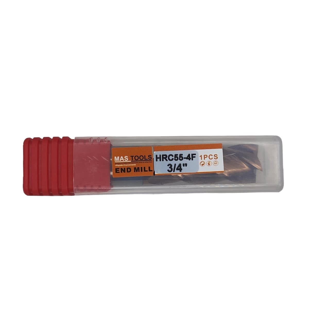 Fresa cil. frontal 3/4 - 4 filos carburo de Tungsteno (55 HRC) MASTOOLS 0