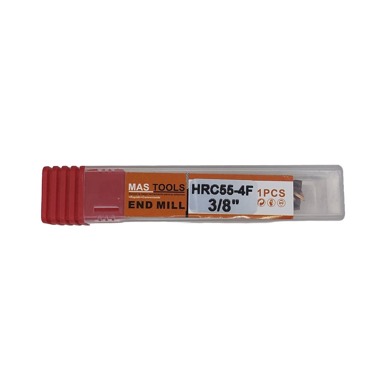 Fresa cil. frontal 3/8 - 4 filos carburo de Tungsteno (55 HRC) MASTOOLS 0