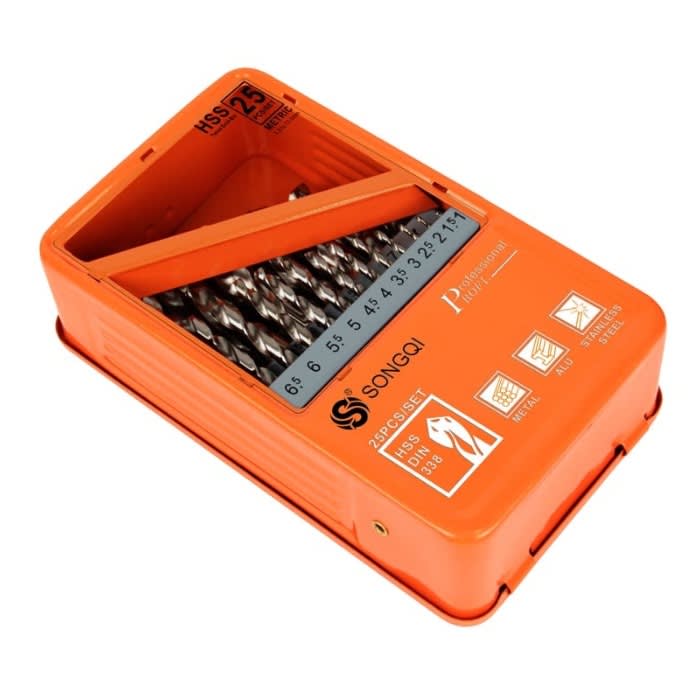 Juego de brocas HSS 1 a 13 mm. 25 piezas SONGQI2