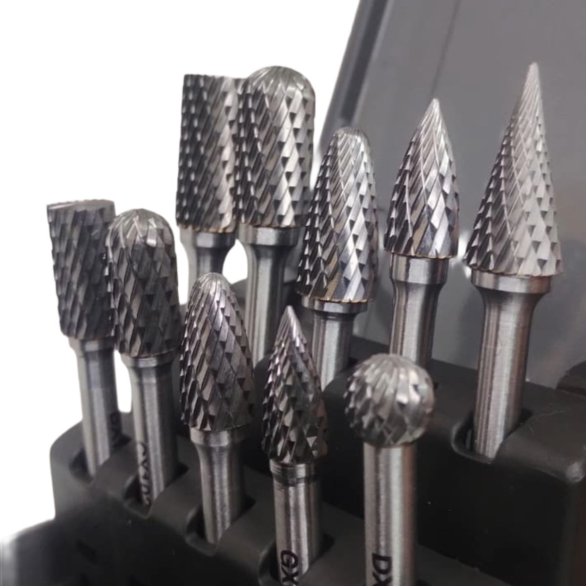 Juego de limas rotativas de carburo 10 unidades toma de 6 mm. caja plastica 2.0 MASTOOLS1