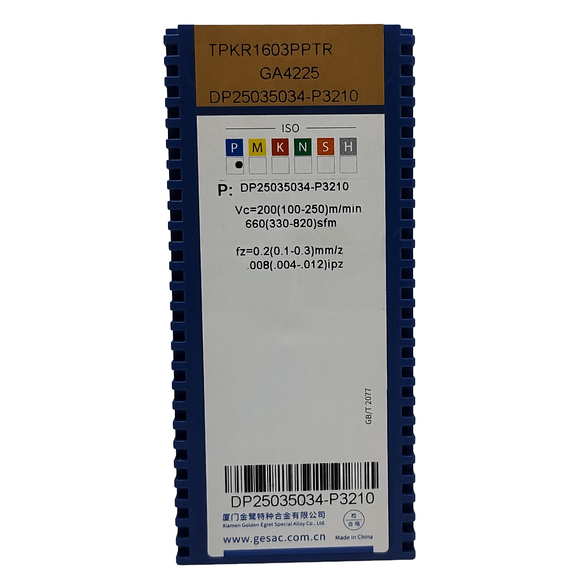 Caja inserto de fresado TPKR1603PPTR-GA4225 GESAC3