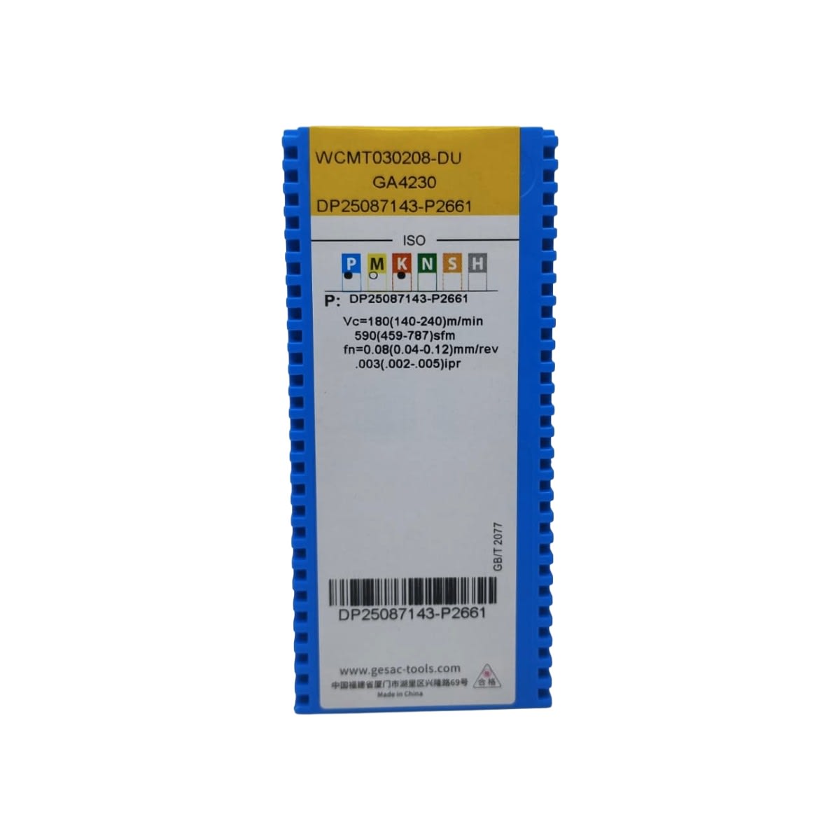 Caja inserto de broca WCMT030208-DU-GA4230 (M) GESAC2