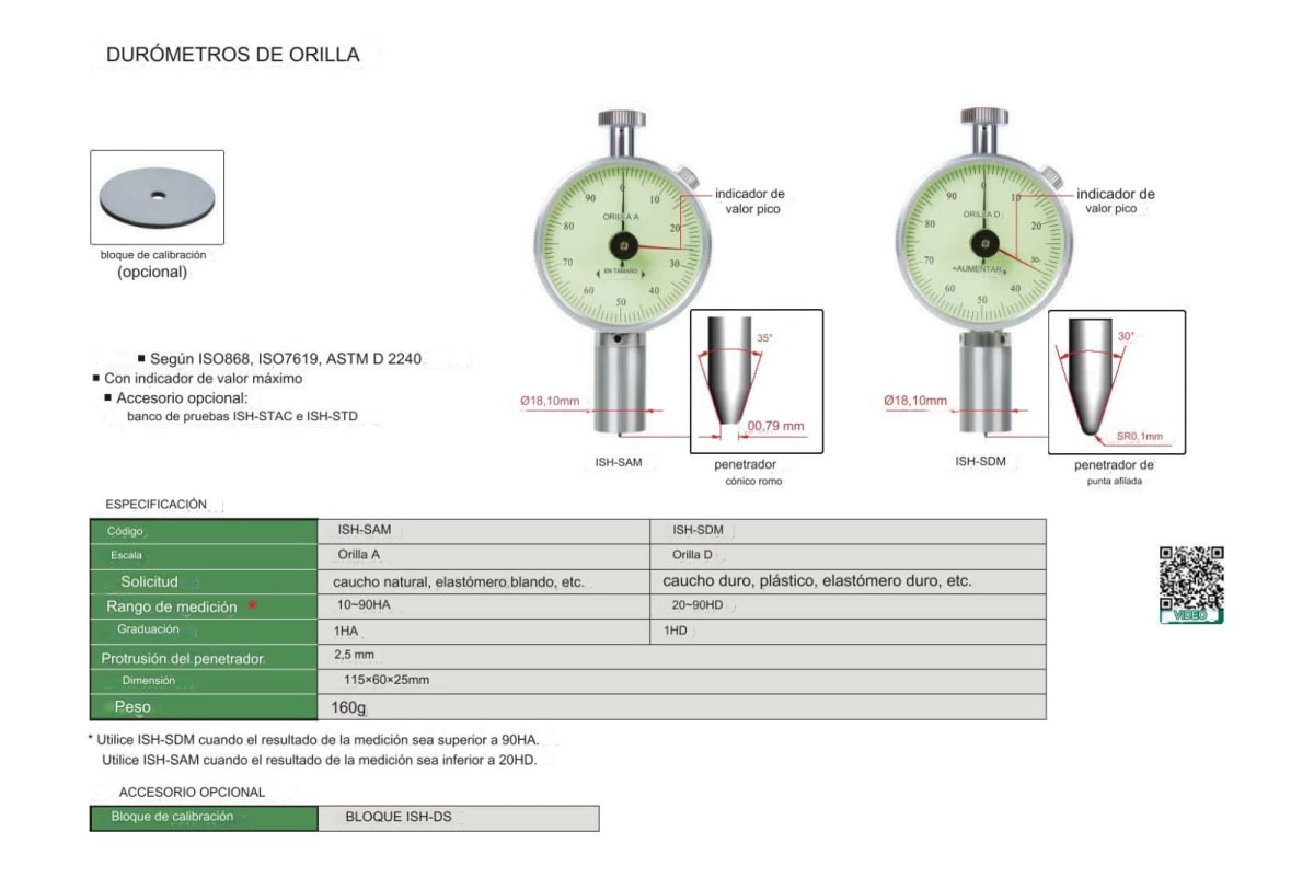 Durometro analogo ISH-SAM INSIZE2