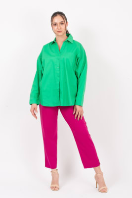 CAMISA M/L ALGODON VERDE1