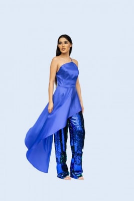 TOP CON PEPLUM AZUL REY1