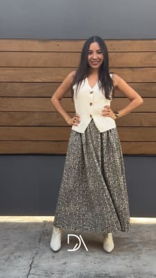 FALDA LARGA DE MEXCLILLA ANIMAL PRINT1