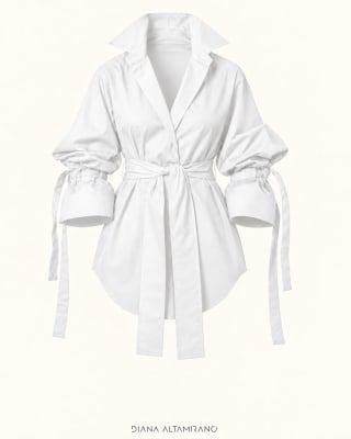 BLUSA  KIMONO MANGA AJUSTABLE BLANCA1