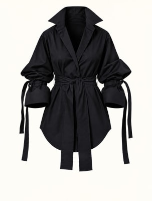 BLUSA KIMONO  CON MANGAS AJUSTABLES NEGRA1