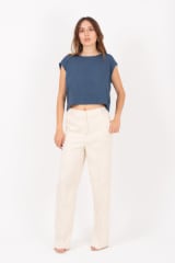 PANTALON ANCHO MARFIL
