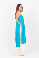 BLUSA AZUL DE SEDA
