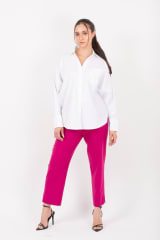 CAMISA M/L ALGODON BLANCO