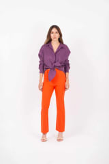 CAMISA OVERSIZE LINO MORADO