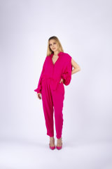 BLUSA CAMISERA MANGA ABIERTAS ROSA