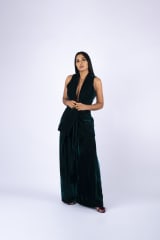 PANTALON DE TABLON LARGO TERCIOPELO