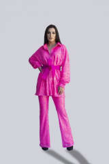 PANTALÓN LENTEJUELAS ACAMPANADO ROSA
