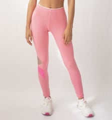 LEGGINGS DE TIRO ALTO CON PRETINA DE ELÁSTICO ROSA