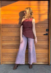BLUSA ASIMETRICA  VINO