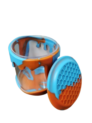CONTENEDOR DE VIDRIO CON SILICONA - D1