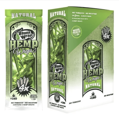 HEMP WRAP NATURAL X4 - BLUNT WRAP