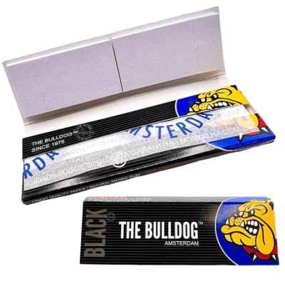PAPELILLO + BOQUILLA THE BULLDOG BLACK 1 1/4