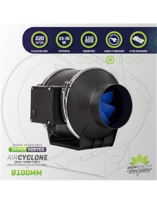 EXTRACTOR DUAL TT 100MM - GROW GENETICS1