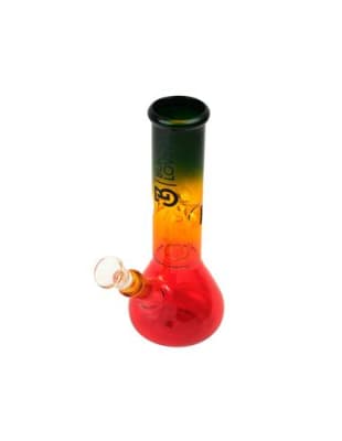 BONG 20.30CM CON PERCOLATORES COLOR RASTA BURNNG LOVING