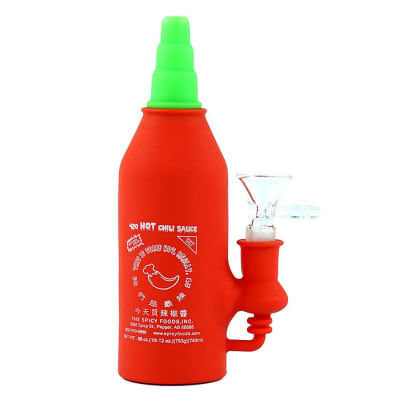 BONG BOTELLA DE SILICONA - NARANJO