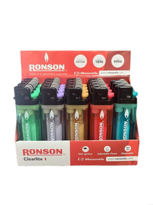 ENCENDEDOR RONSON TRANSPARENTE