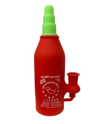 BONG BOTELLA DE SILICONA - ROJO