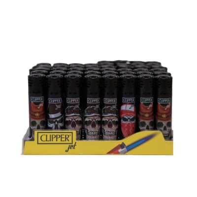 ENCENDEDOR JET SKULL DRINKS CLIPPER