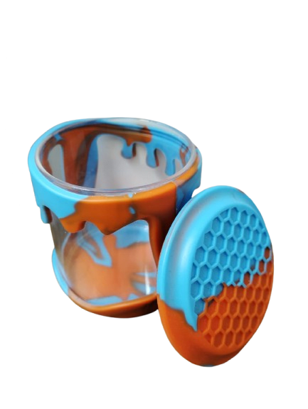 CONTENEDOR DE VIDRIO CON SILICONA - D1 0