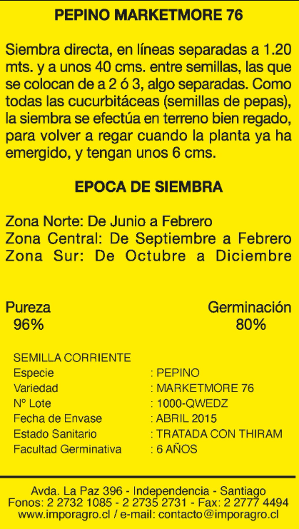 PEPINO MARKETMORE 762