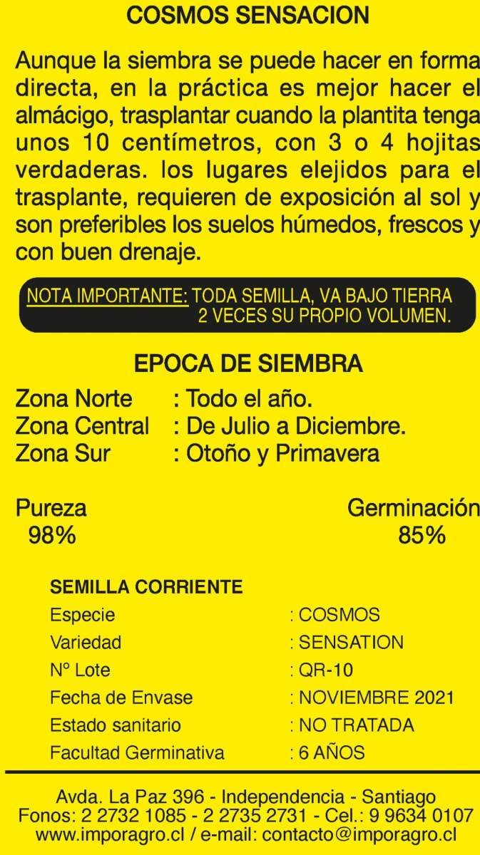 COSMOS SENSACION COLORES VARIADOS2