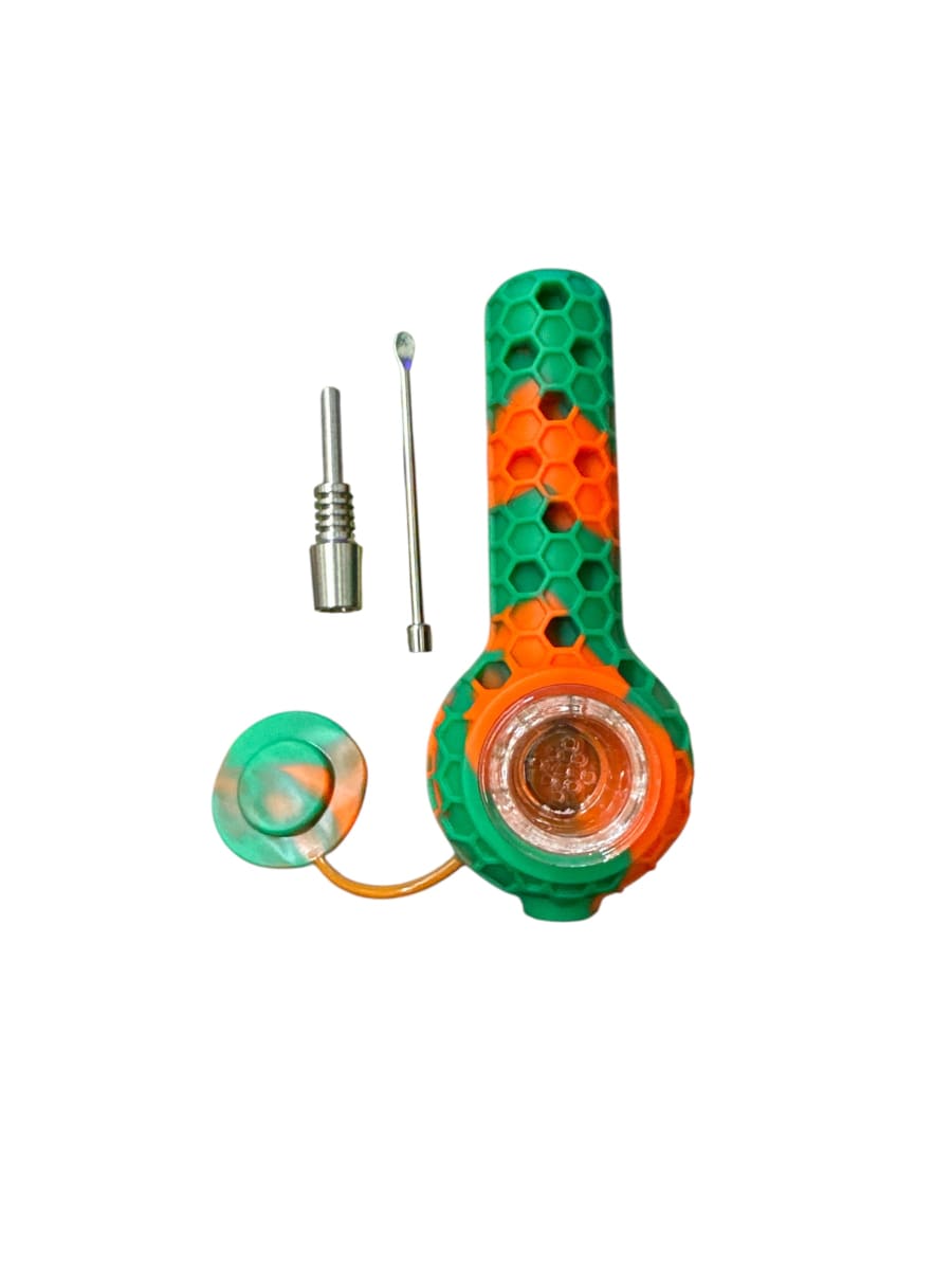 PIPA DE SILICONA, PALA Y QUEMADOR TITANIO4